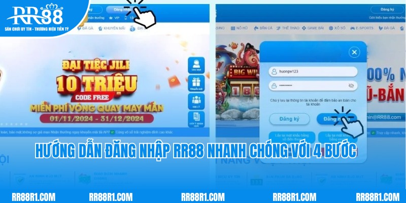 Hướng dẫn đăng nhập RR88 nhanh chóng với 4 bước cho newbie